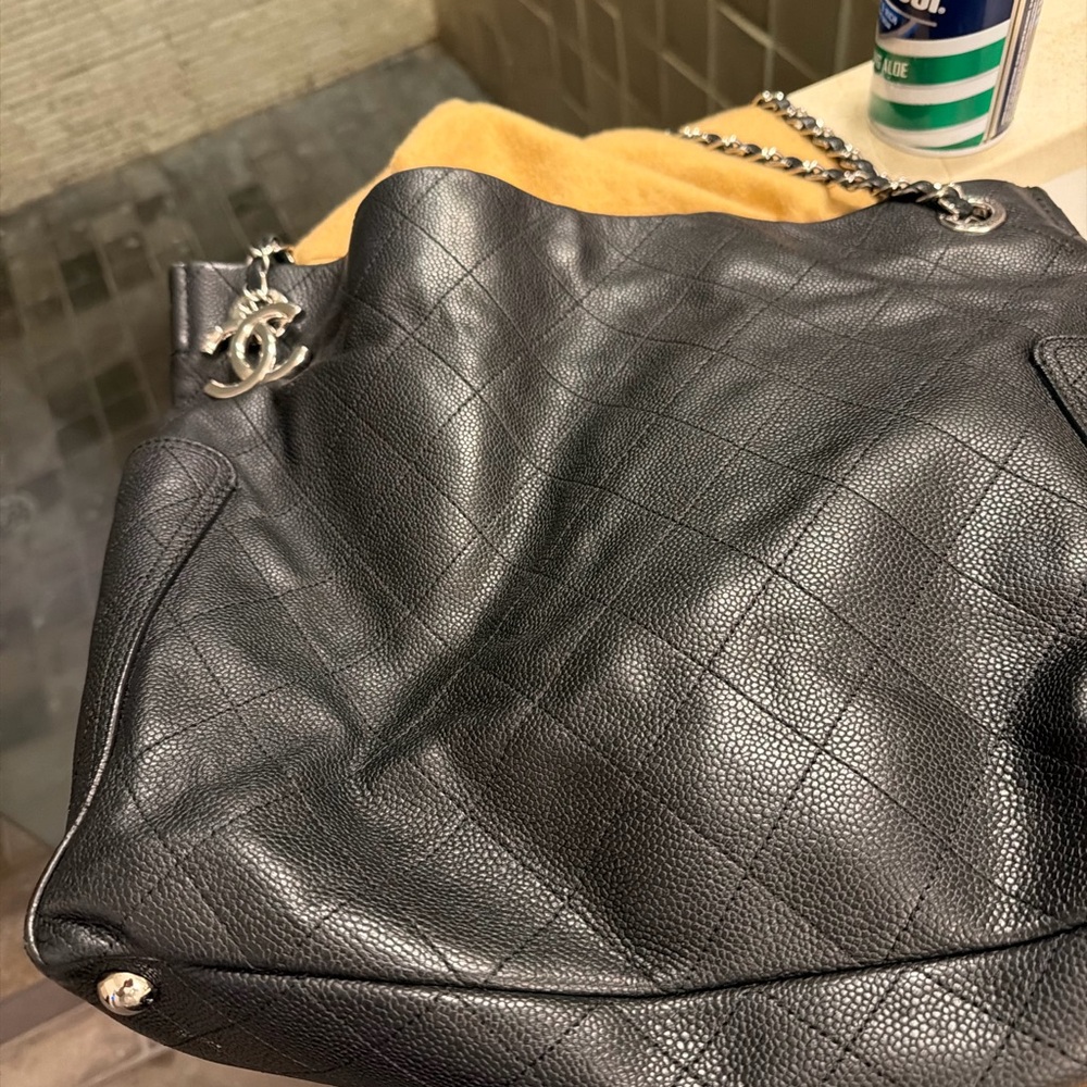 Chanel Quilted Black Leather Shoulder Bag